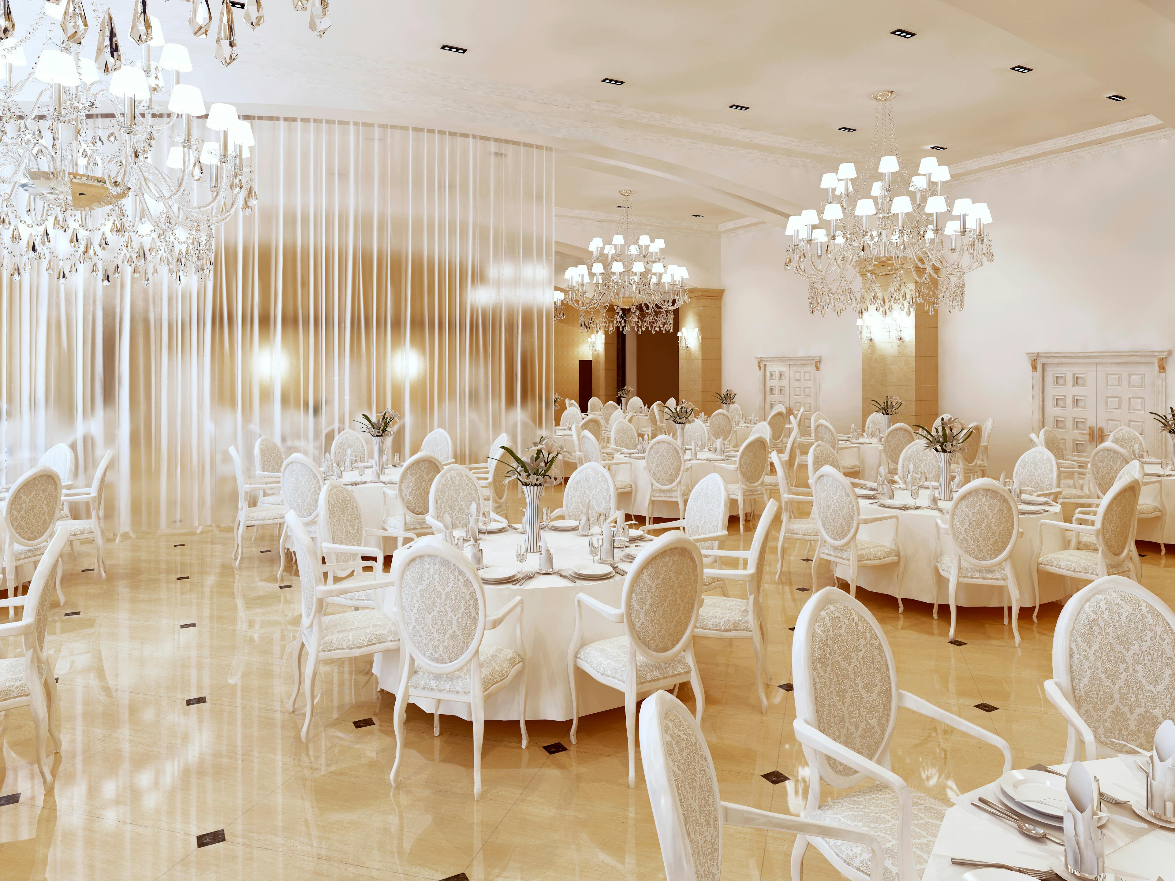 Luxurious restaurant and a Ballroom in a Luxury Hotel